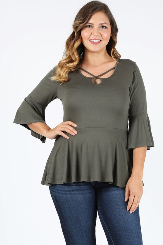 Plus Size Bell-Sleeves Top - Shop Cancelled Goods