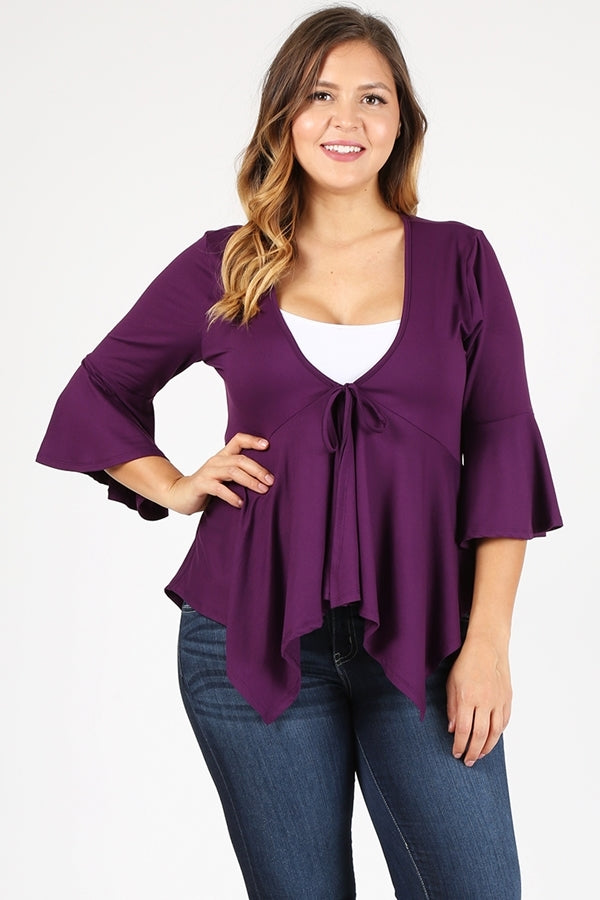 PLUS SIZE BABY-DOLL CARDIGAN TOP - Shop Cancelled Goods