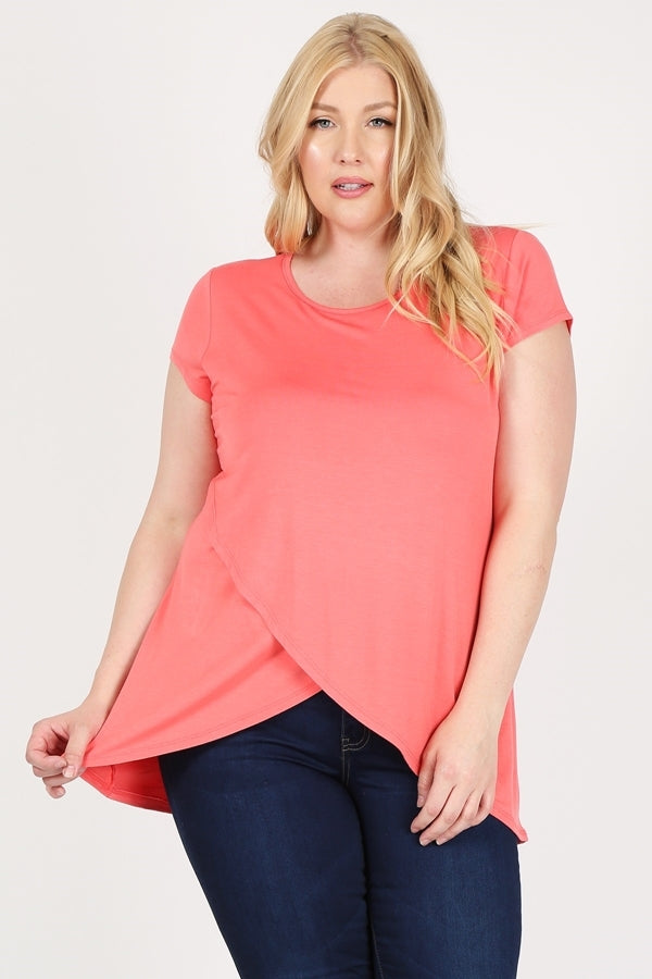 Women Plus size overlap crossed top - Shop Cancelled Goods