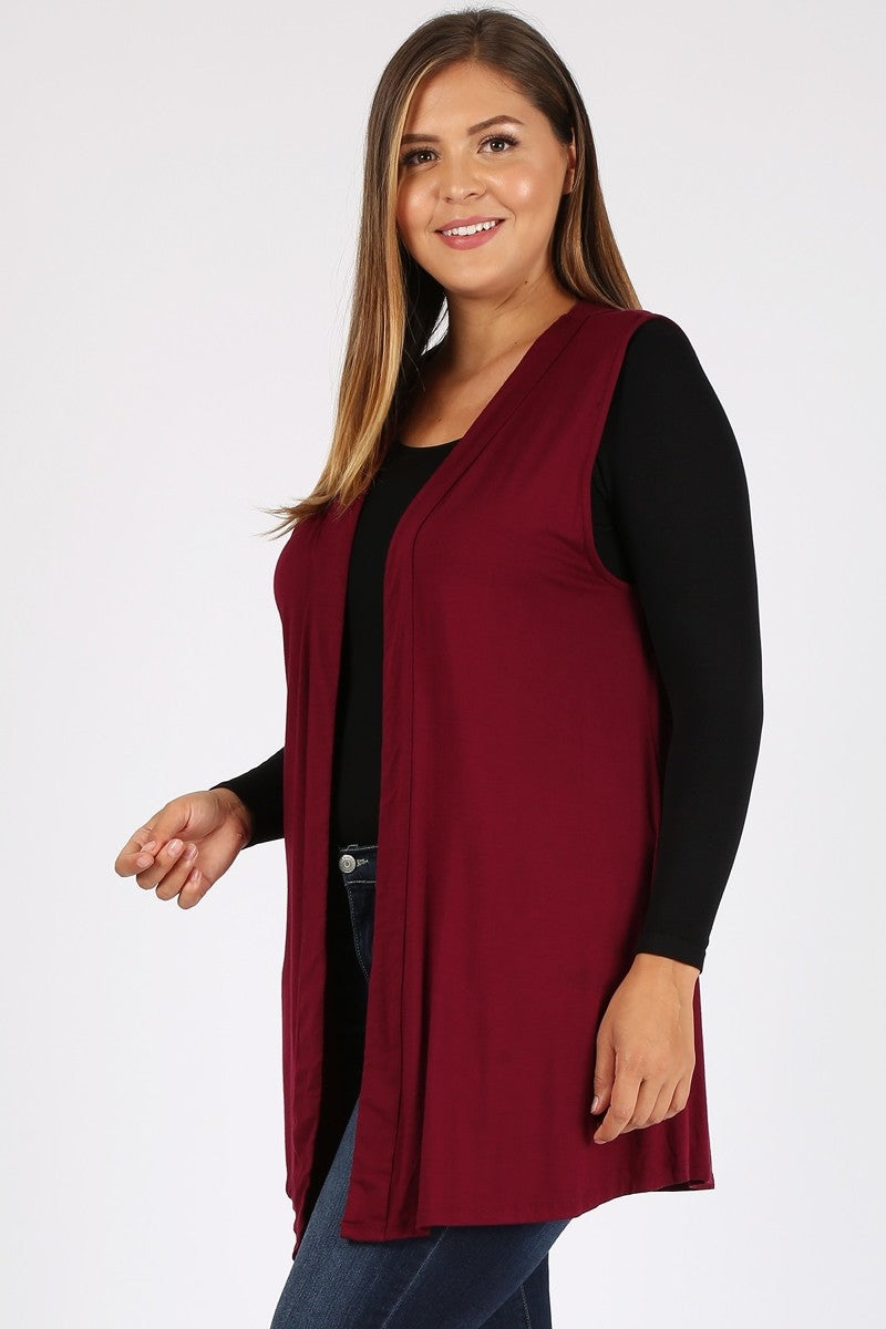 PLUS SIZE CARDIGAN SWEATER VEST - Shop Cancelled Goods