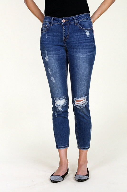 American Blue -Distressed Cotton women Jeans - Shop Cancelled Goods