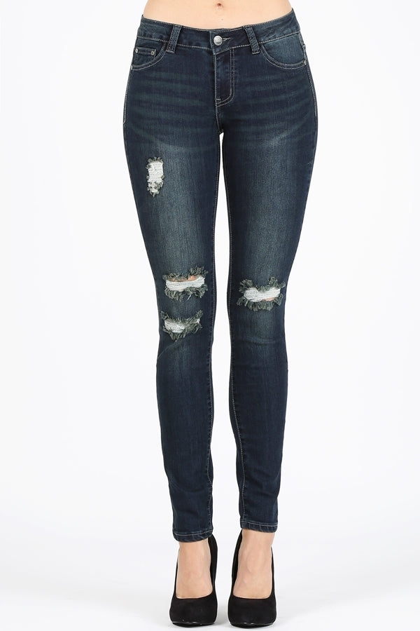 American Blue - Distressed skinny denim jeans - Shop Cancelled Goods