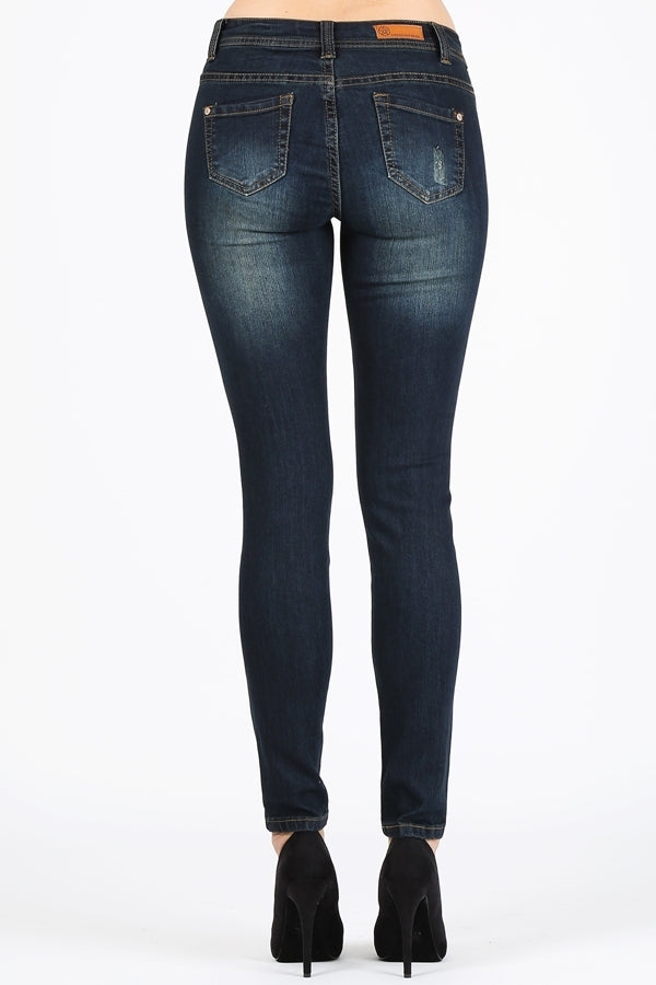 American Blue - Women Destroyed Cropped Denim Jeans - Shop Cancelled Goods