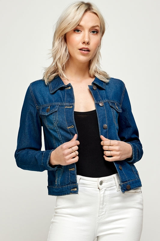 Classic vintage Washed Women Denim Jacket