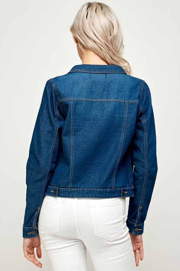 Classic vintage Washed Women Denim Jacket