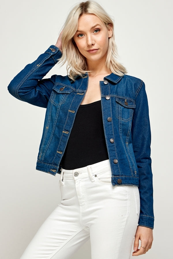 Classic vintage Washed Women Denim Jacket