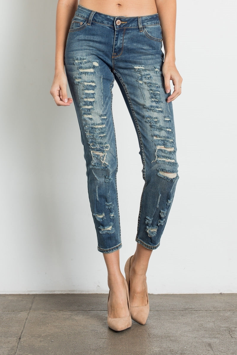 Classic Premium Distressed Cotton denim Jeans - Shop Cancelled Goods