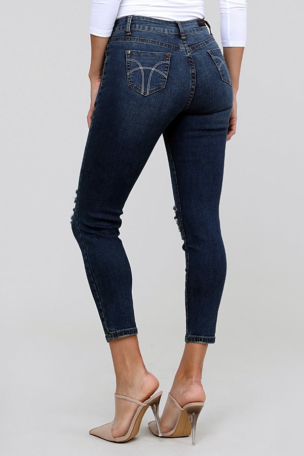 Premium distressed cropped Cotton denim Jeans - Shop Cancelled Goods