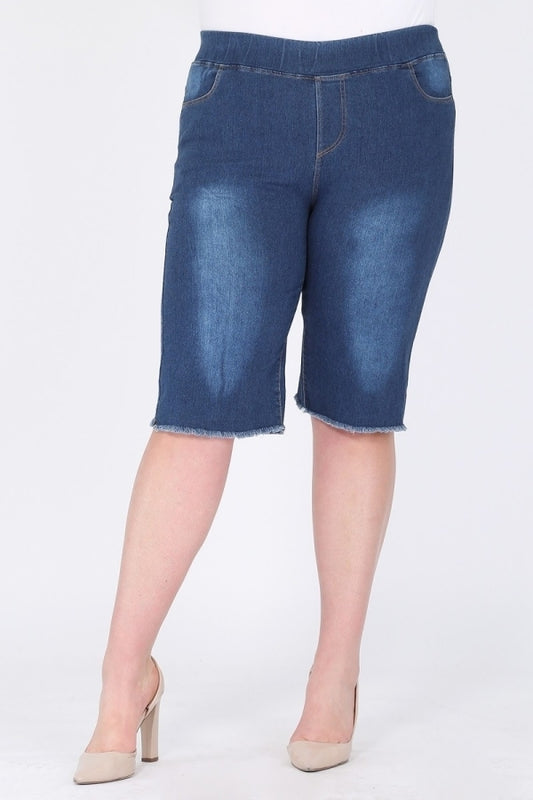 Women's Plus Size Pull-on Stretch Bermudas shorts - Shop Cancelled Goods