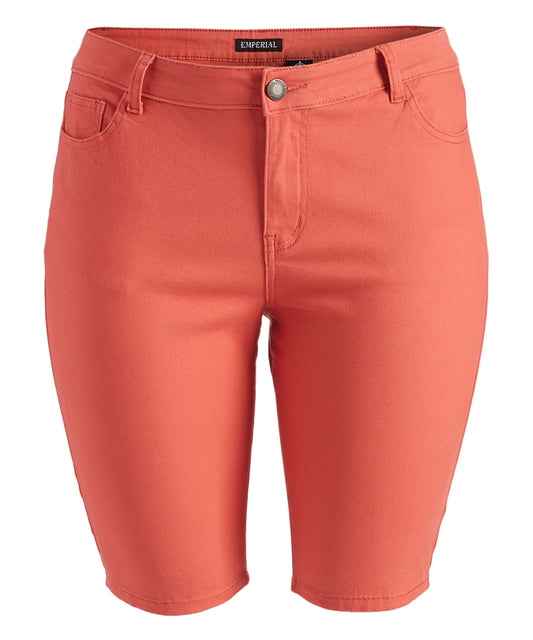 Plus Size colored twill Bermuda pants - Shop Cancelled Goods