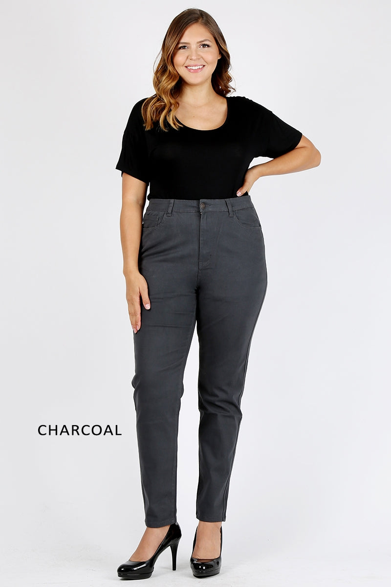 Plus Size High Waist Twill pants - Shop Cancelled Goods