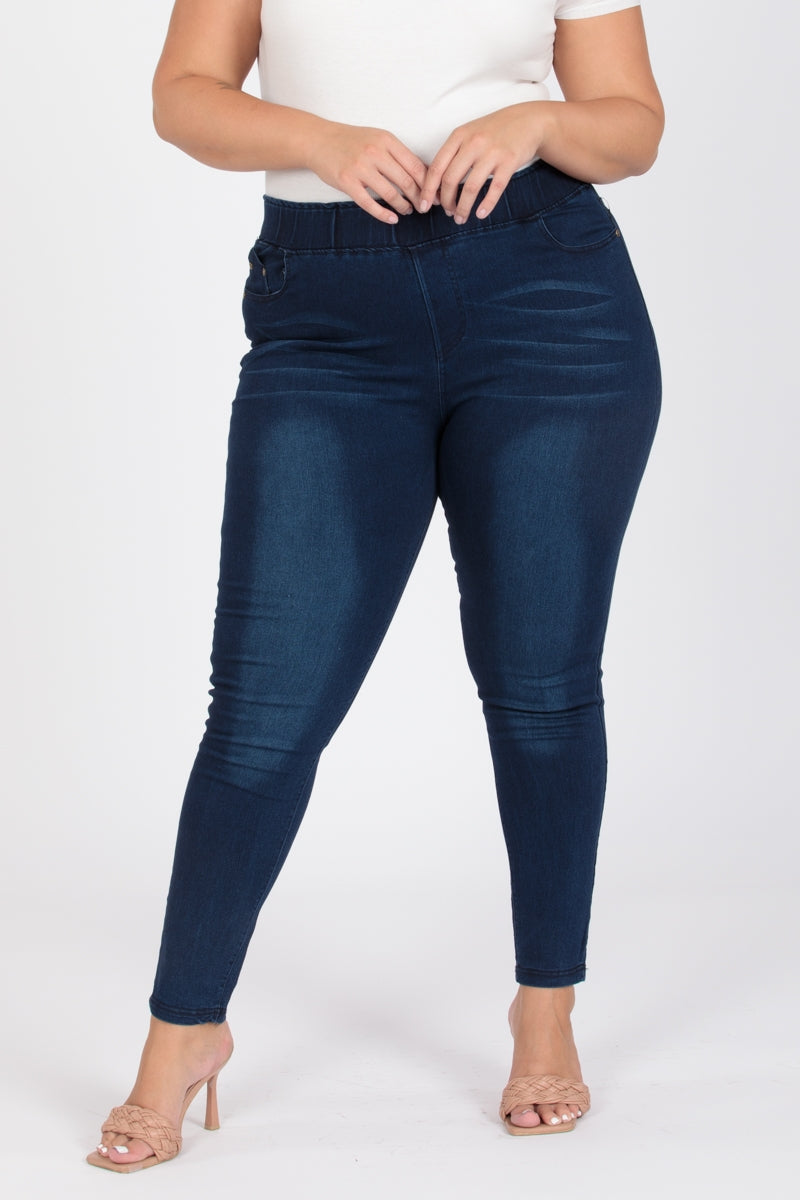 Plus Size Mid-rise Denim Jeggings pants TYEP-008-SAMPLE - Shop Cancelled Goods