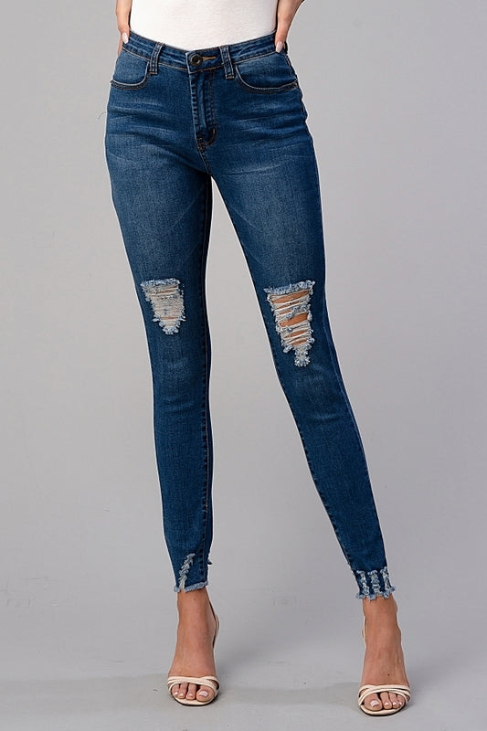 American Blue - Women's Distressed Denim skinny Jeans - Shop Cancelled Goods