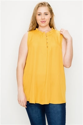 Women Plus size Wool-Dobby Sleeveless Top - Shop Cancelled Goods